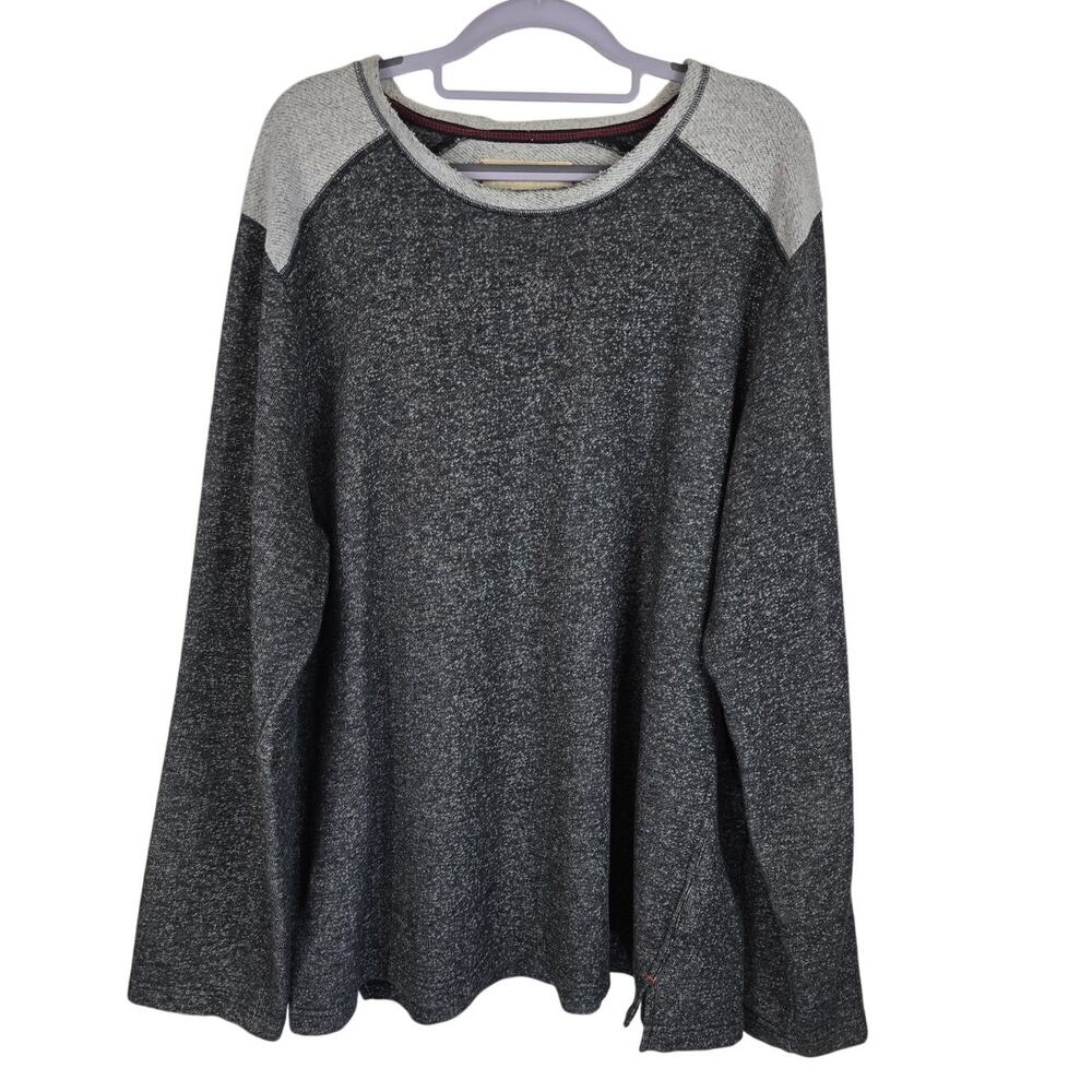Tommy Bahama Space Dye Gray Super Soft Winter Men's Pullover Sweatshirt XL